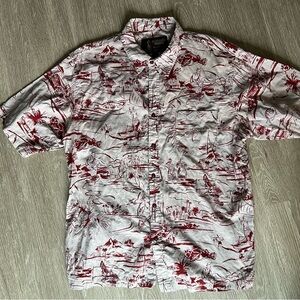 Hinano Tahiti Aloha Hawaiian button down shirt XXL